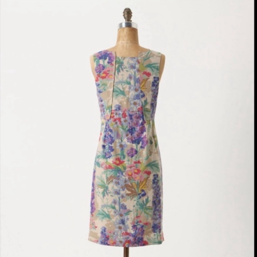 Anthropologie Edme & Esyllte Women Linen
Garden Foxglove Sea Salt Floral Dress 2